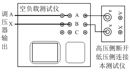 單相變壓器空載試驗接線圖